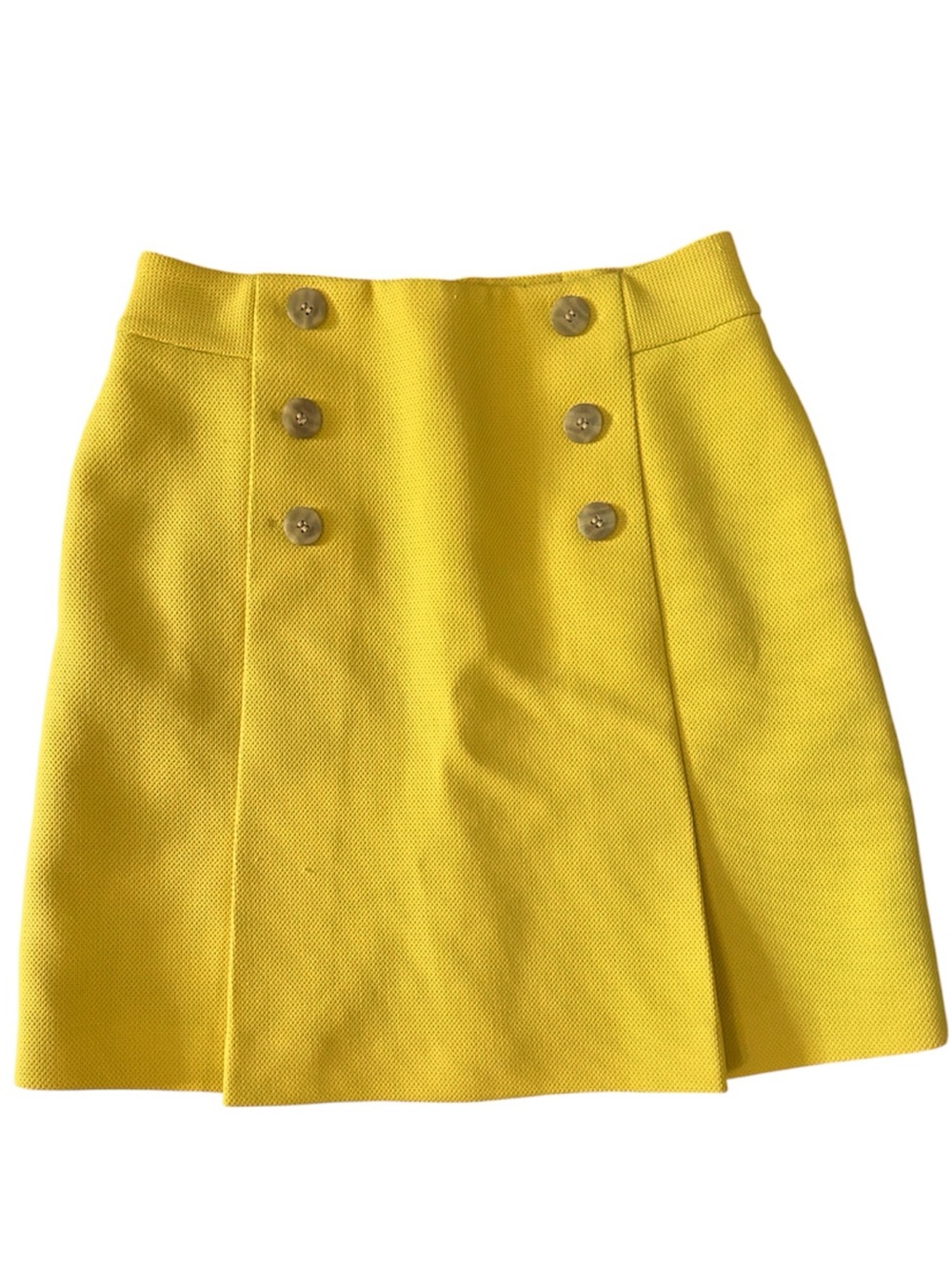 1901 Yellow Button A-Line Skirt